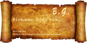 Birbauer Glória névjegykártya